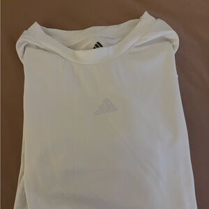 adidas White Short Sleeve Athletic Tee